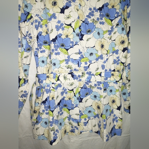 Eddie Bauer Women's Size L Floral Belted Button Front Blazer Jacket - Picture 8 of 12